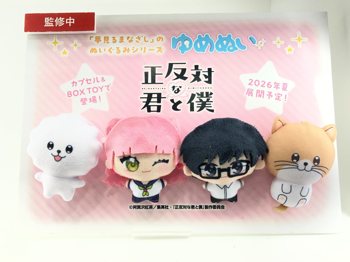 ⋱ NEW ⋰ ぬいぐるみシリーズ【ゆめぬい】に TVアニメ『#正反対な君と
