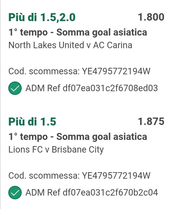 My games for tomorrow, part 2

Saturday Australia

Over 1.75 ht, 1 unit
Over 1.5 ht, 1 unit