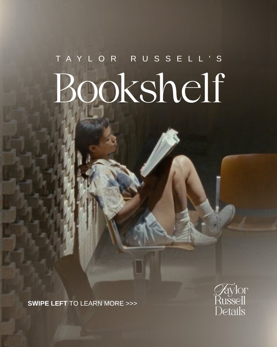 Taylor Russell's bookshelf:
A list of books the actress has spoken about or was seen carrying around.