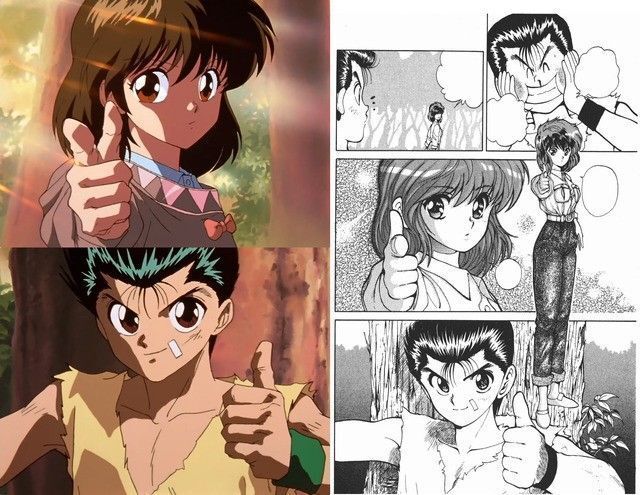 yuyushots's tweet photo. Anime vs Manga https://t.co/V4401YBnBk
