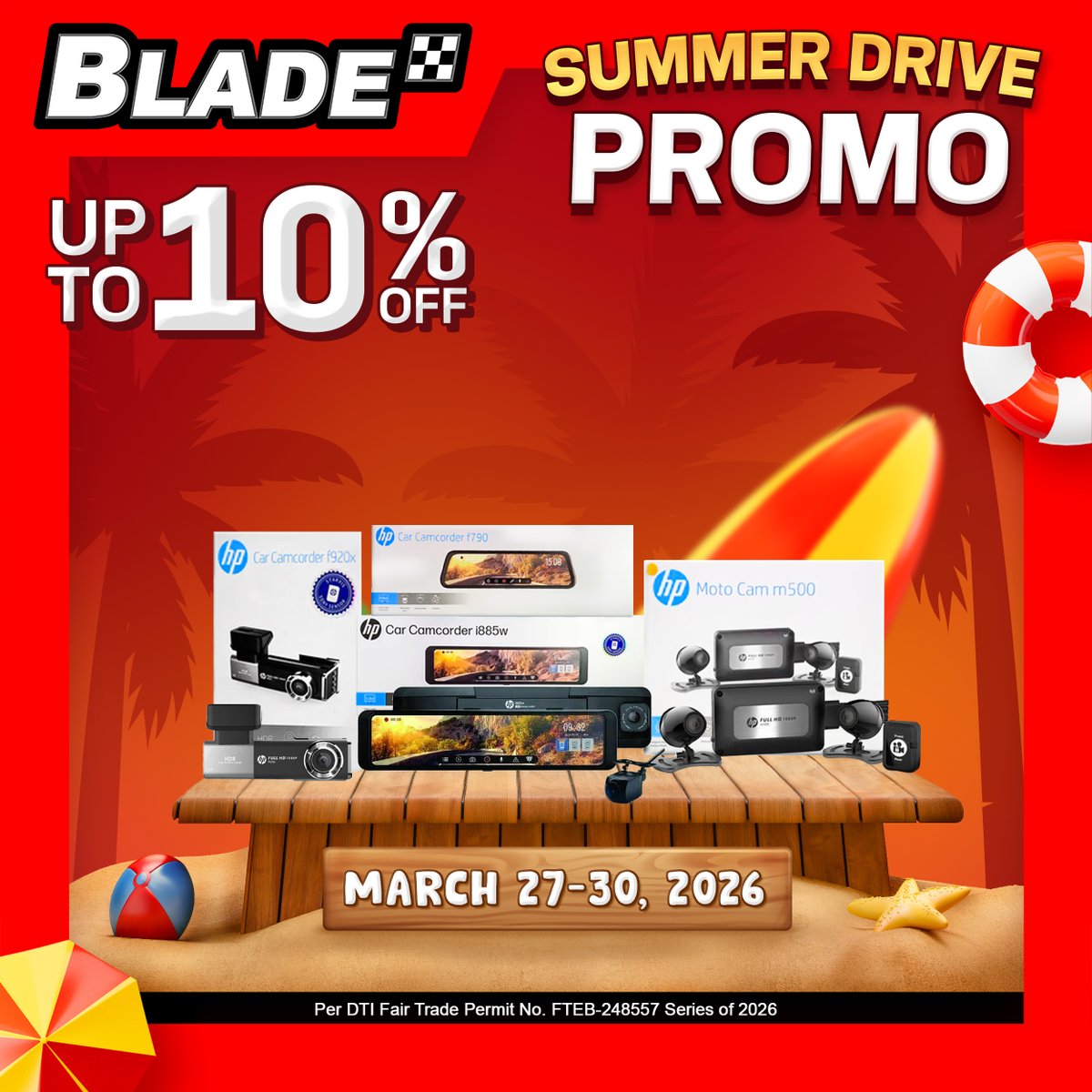 BladeAutoCenter's tweet image. Summer Drive Promo is here! ⚡
More deals waiting on selected items 💯
Don’t miss your chance to upgrade your ride.

📅 March 27 - 30, 2026
Drop by your nearest Blade store today!

#BladeAutoCenter #BladePH #ItsBladeItsBetter  
#SummerDrivePromo #SummerWithBlade