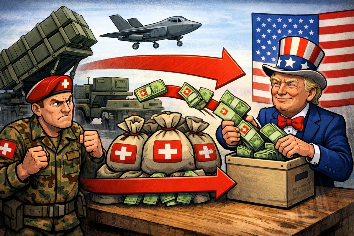 carramba66's tweet photo. Další spor Trumpovy administrativy vybublal se Švýcarskem. Švýcaři v říjnu 2023 objednali systémy Patriot. Když kvůli probíhajícím válkám Američané odložili dodávky, Švýcaři zastavili platby. Americká vláda si však peníze vzala ze švýcarských plateb za letouny F-35. Švýcaři zuří. https://t.co/N84GylCjM5
