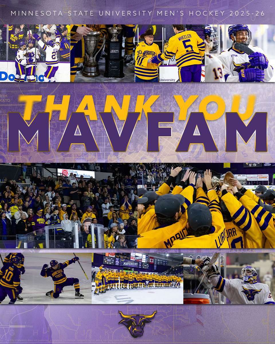 MinnStMHockey's tweet photo. Thank you, #MavFam for everything this season🤘 https://t.co/yQm5WSdq7F