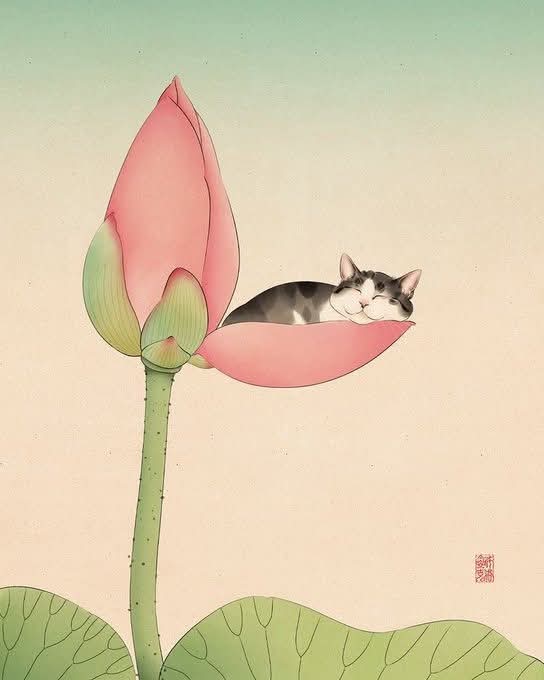 Broccoli Cat Art
