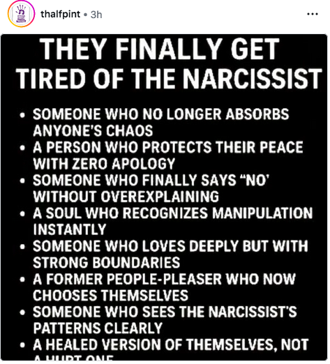 NarcissistBox's tweet image. #chaos #boundaries #soul #FridayBlessings