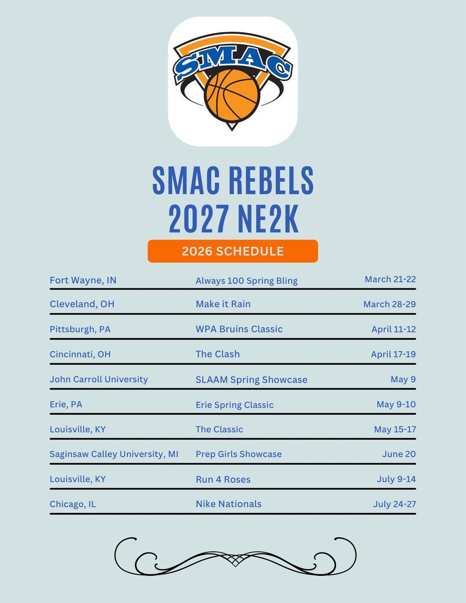 Taylorrogers27's tweet photo. Excited for the season come check out Smac Rebels! https://t.co/Y2ft8ixM3Z