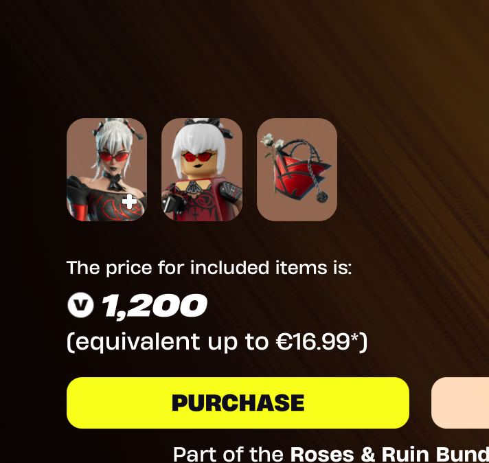 Rosalind is the only skin in the new bundle that automatically includes her backbling

She costs 1,200 V-Bucks, while all other skins can be purchased at just 800 V-Bucks