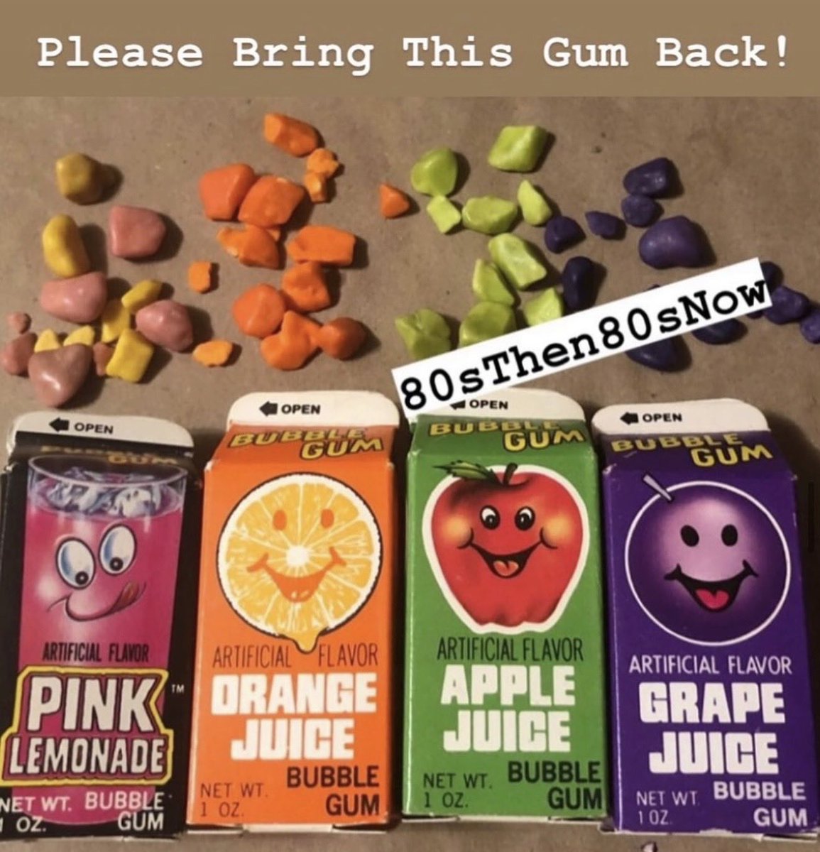 80sThen80sNow's tweet image. This 80s Gum Was EVERYWHERE.  Orange Was My Favorite!!!! 

#Gum #1980s