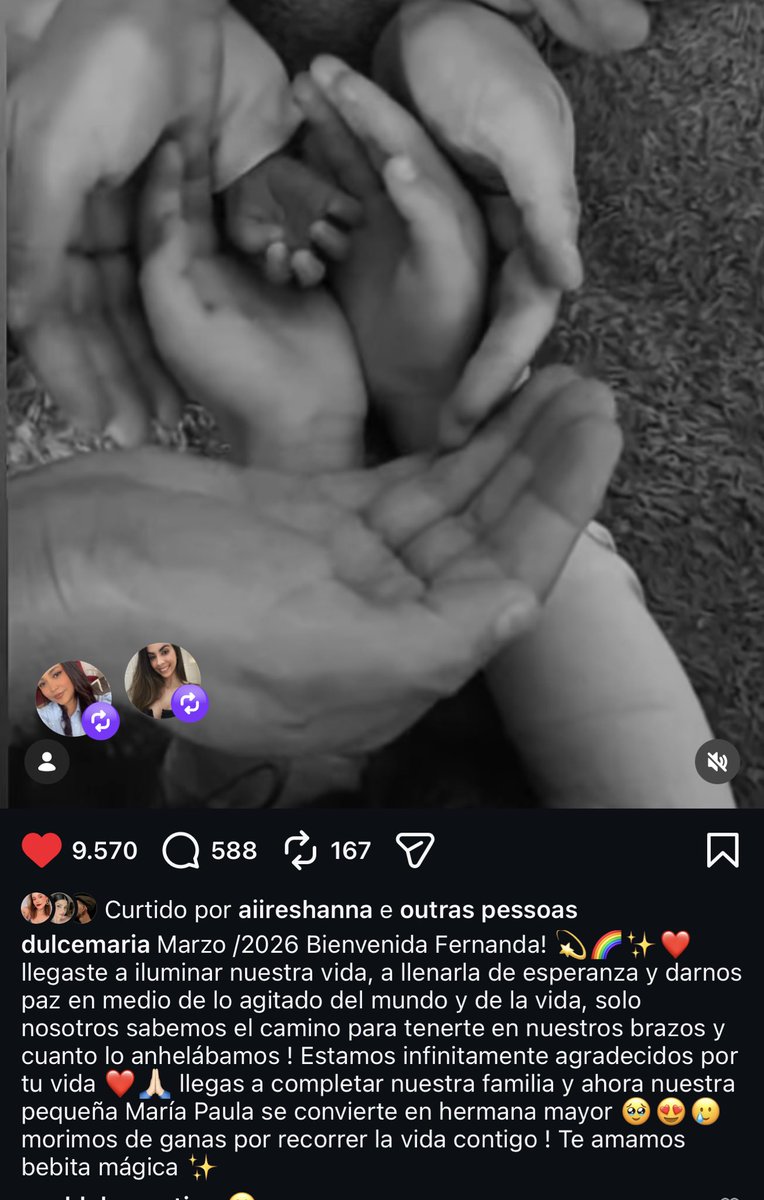 preciousavinon's tweet photo. PQP A FILHA DA DULCE NASCEU E SE CHAMA FERNANDA DULCE MARIA MÃE DE MENINA DUAS VEZES 😭😭😭😭 https://t.co/xPpoC5ouPy