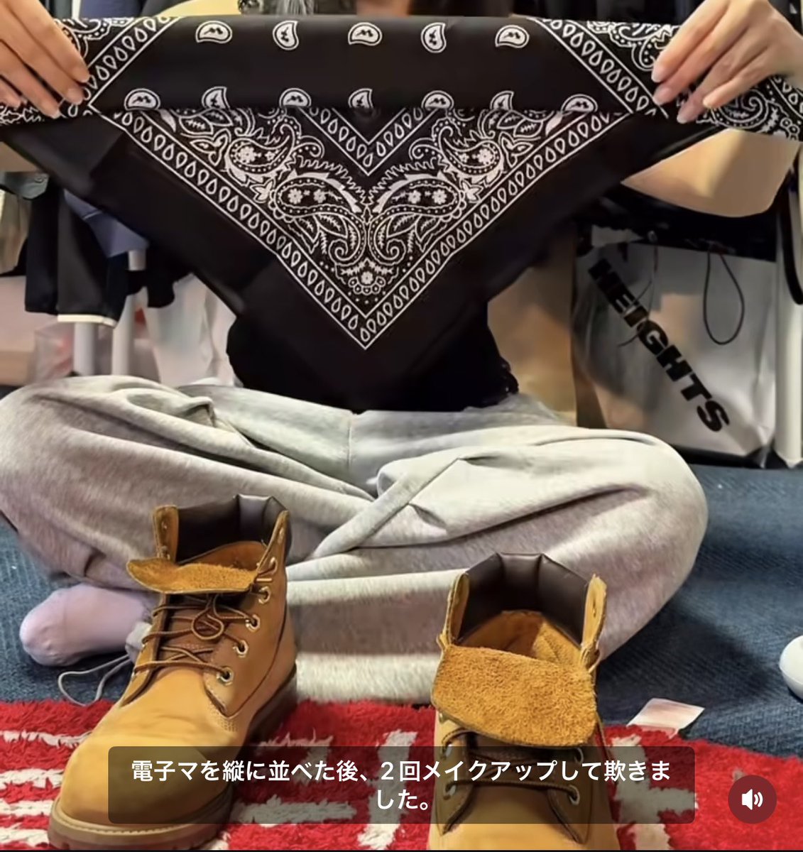 baychan_dayo's tweet image. Instagramで見かけたんだけど
これかっこよくない！？？？？

DAISOにペイズリー柄のバンダナ
売ってたら早速真似します＄▽＄

#Timberland #ティンバーランド
#ペイズリー柄 #ペイズリー #バンダナ