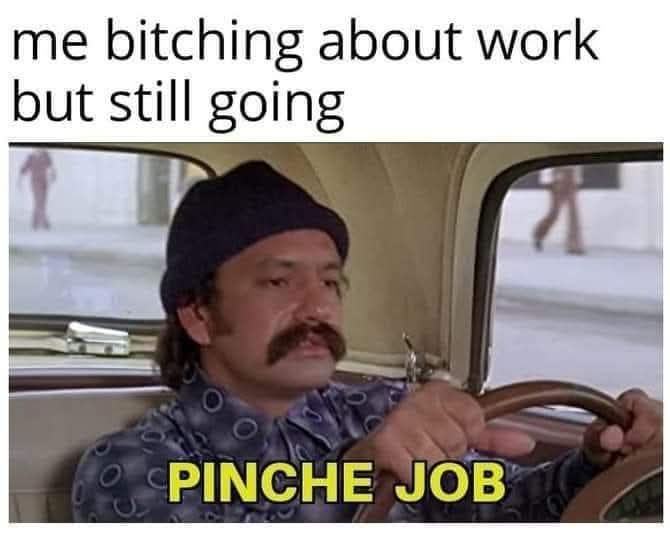 NevadaLiberty64's tweet photo. "Me all week: 'This job is killing me, I'm done, I can't anymore ๐ฉ๐๐ญ'
But Friday hits and I'm still in the car like:
PINCHE JOB ๐๐๐๐จ๐ผ๐ฅ"
#TGIF #PincheJob #FridayVibes #WorkLife #BarelySurviving #OneMoreWeek #PaycheckChase #HustleHard #WeekendLoading #FuckItWeBall ๐๐ https://t.co/NExkTdbWMc