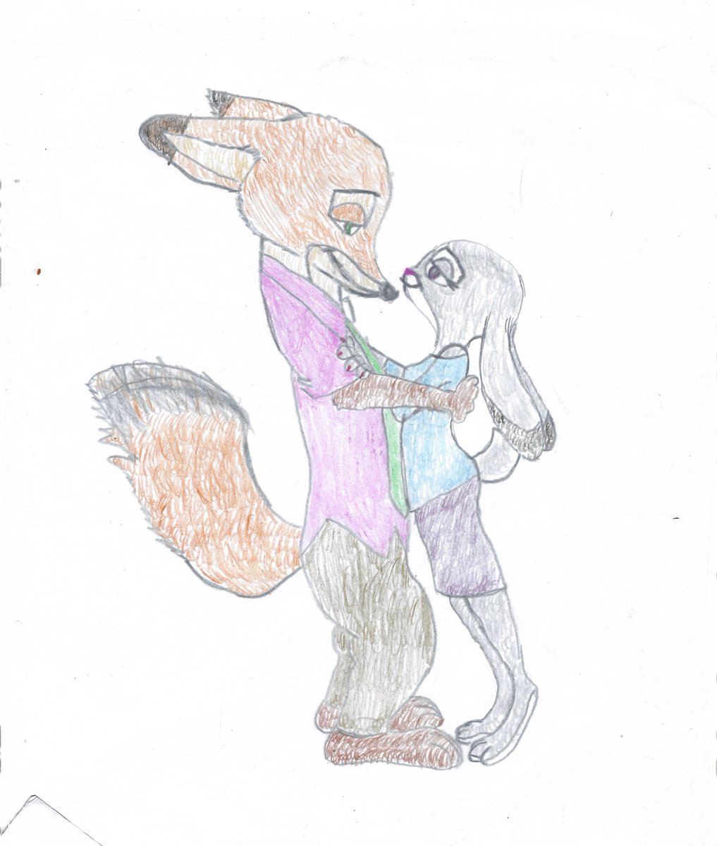 Rick27948860's tweet photo. Attempting to draw in pencil colors Don't know if I did it good? #fanart #wildehopps #zootopiafanart #disney #judyhopps #nickwilde #zootopia #zootopia2 #animationarts #procreate #drawing #artistsonx #artshare #artoftheday   #characterart #cartoonart #cartoonartist #cuteart https://t.co/rzmGpC4r9R