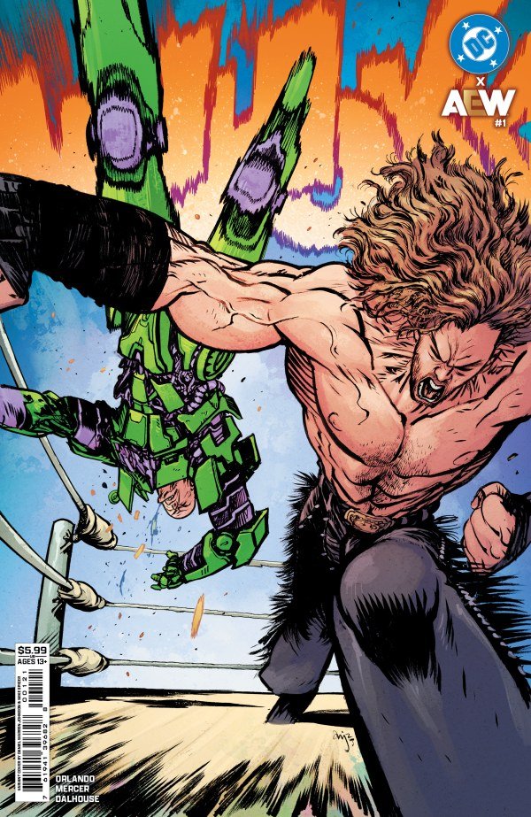 Edwin Batman DC x AEW #1 Cover
