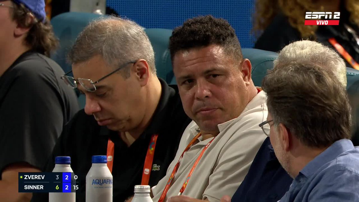 ¡Crack detectado! 🔝

🇧🇷 Ronaldo Nazario presente en la semifinal del #MiamiOpen entre Sinner y Zverev.