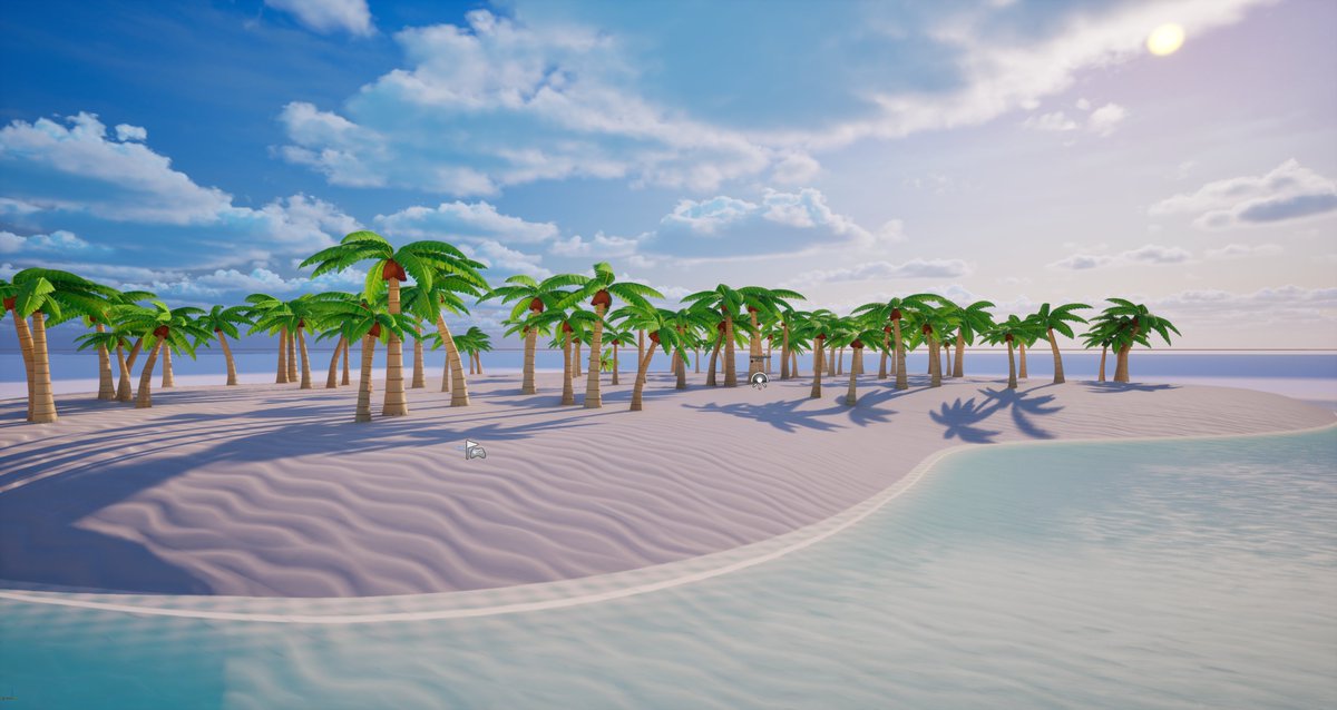 KalayaanInt's tweet photo. Here's how our foliage is looking so far! Super Mario Sunshine has been a major influence, thoughts so far? 🌴#screenshotsaturday #gamedev #indiedev #unrealengine5 https://t.co/vcyL6q4RvP