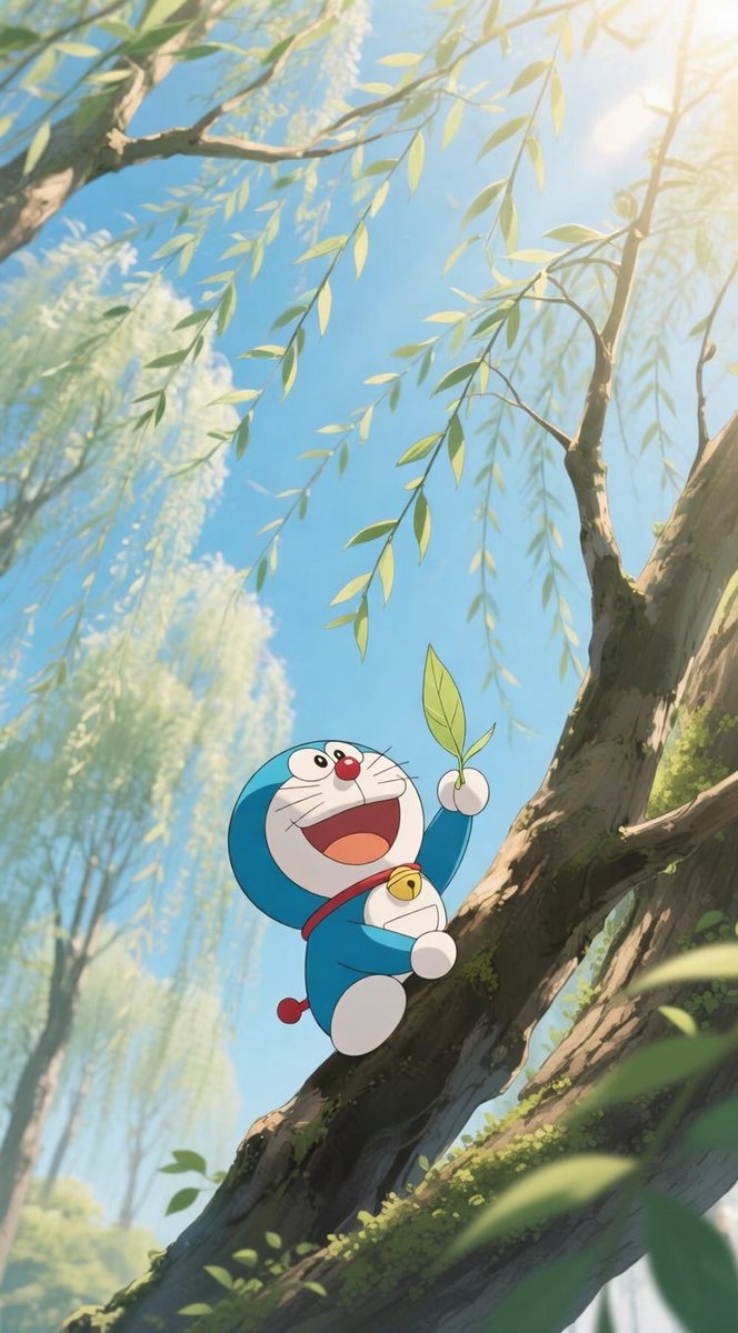 DoraemonWalls's tweet photo. Doraemon Leafy Bliss in the Sunlit Canopy 🌿 https://t.co/D17M78ciX9