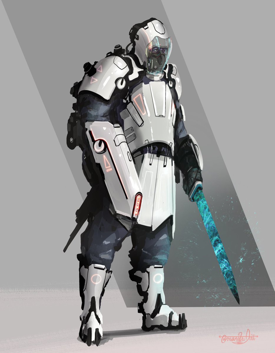 ManavuArt's tweet image. I draw many scifi soldiers wielding swords but these two specifically are my takes on Sardaukars. 5 years apart
#イラスト #dune