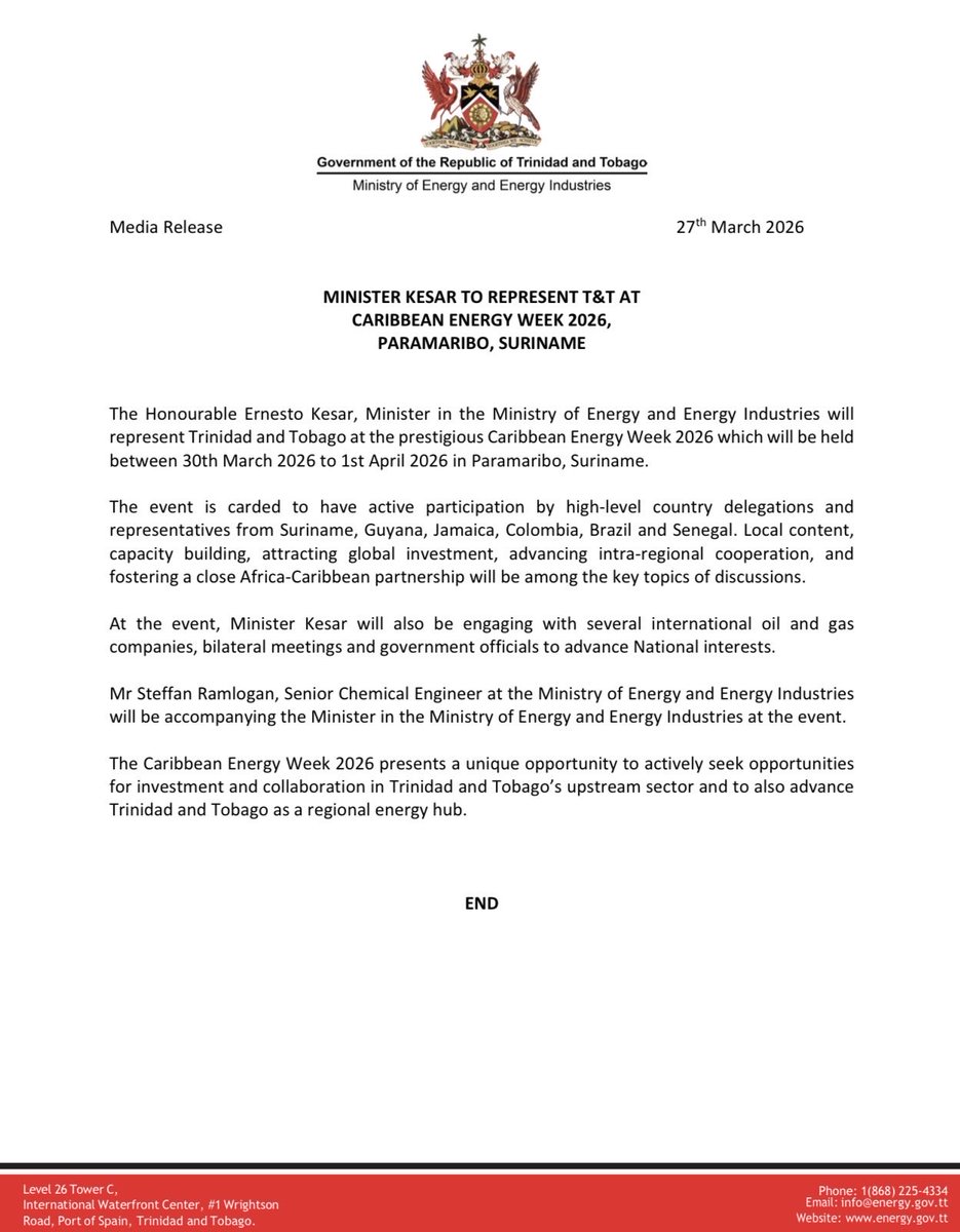 Ministry of Energy and Energy Industries tweet media