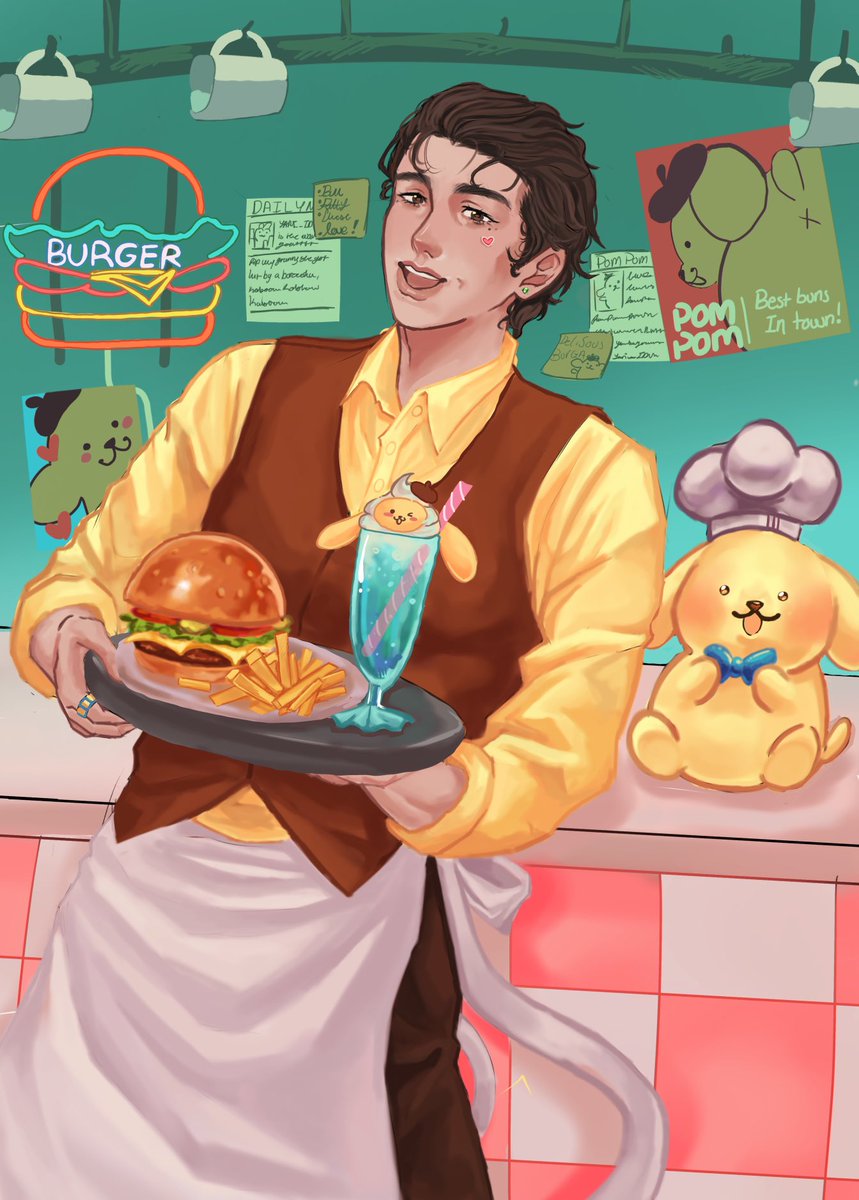 Yaorusb's tweet photo. I love #pompompurin so much AHHHHHHHHHH this is so cutie pie and epic oh yeah, l hope everyone is doing great today! Also guess what? CHICKEN BUTT#oc #art #originalcharacter #fyp https://t.co/SNmU9bP4qX