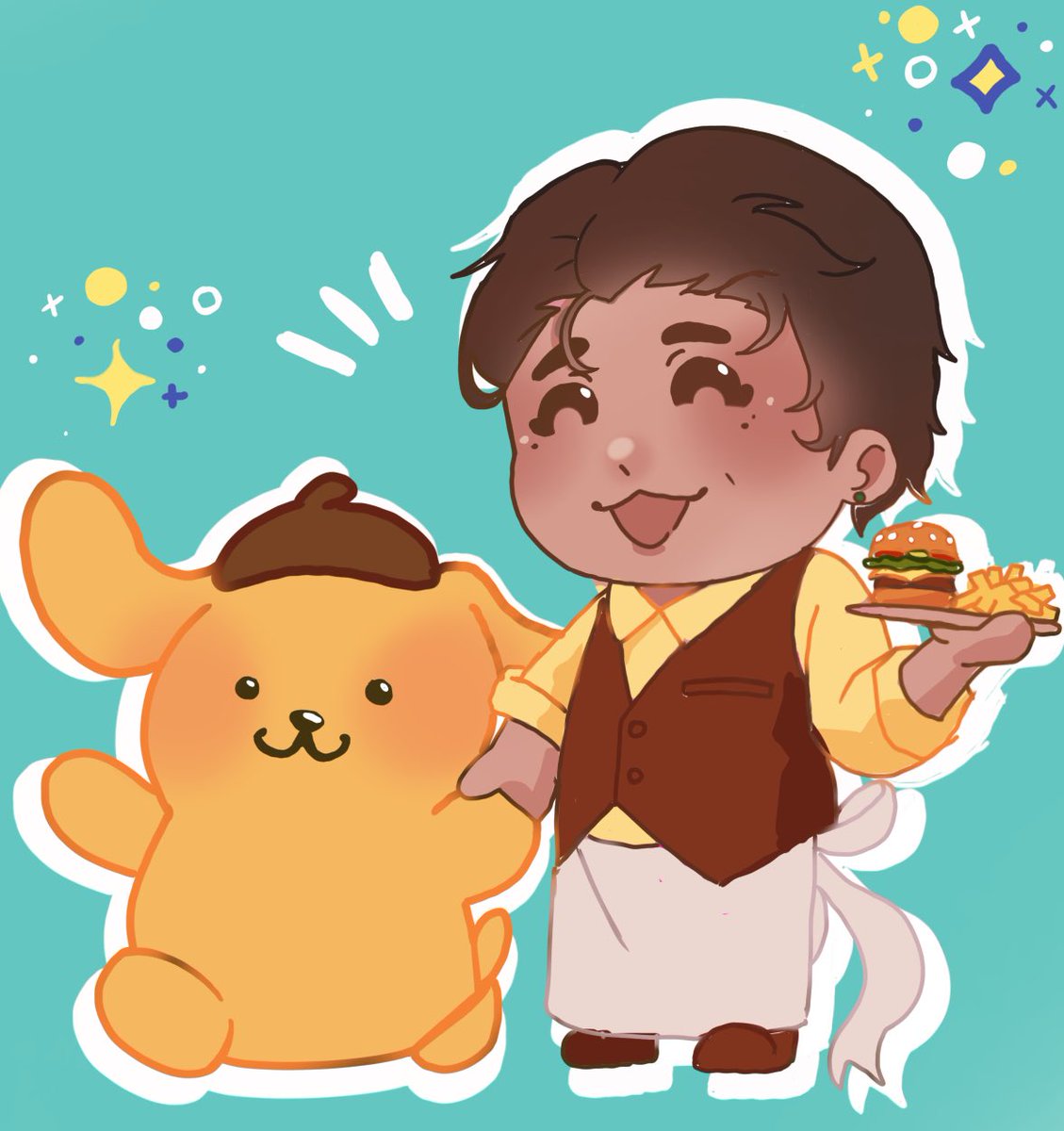 Yaorusb's tweet photo. I love #pompompurin so much AHHHHHHHHHH this is so cutie pie and epic oh yeah, l hope everyone is doing great today! Also guess what? CHICKEN BUTT#oc #art #originalcharacter #fyp https://t.co/SNmU9bP4qX