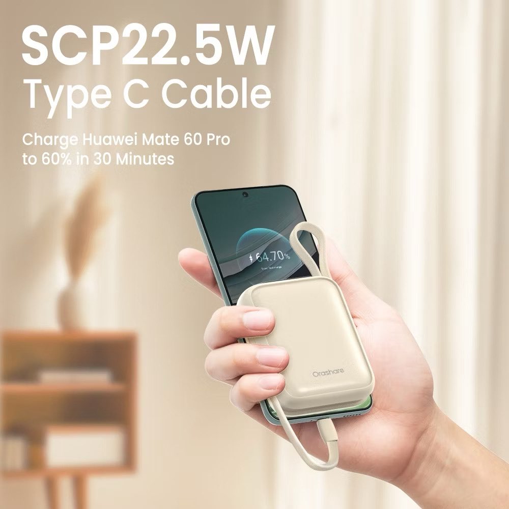 risseo's tweet photo. ￼Orashare PCM20 Mini Powerbank 20000mAh Built In Dual Cable 22.5W Fast Charge Compact and Portable 

🔗: https://t.co/Y2GoFYUwPg https://t.co/vmWydjKLER