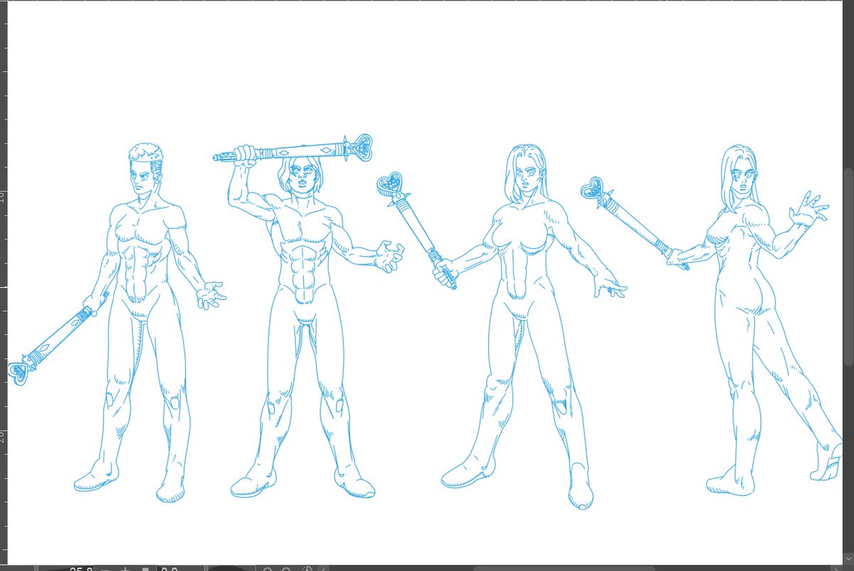 Working on a new 5-step transformation sequence.
Ben slowly turning into Mina from Dead by Daylight.4 out of 5 sketches ready before moving to clean lineart.
#tftg #transformation #deadbydaylight #wip #sketch #artistsonx