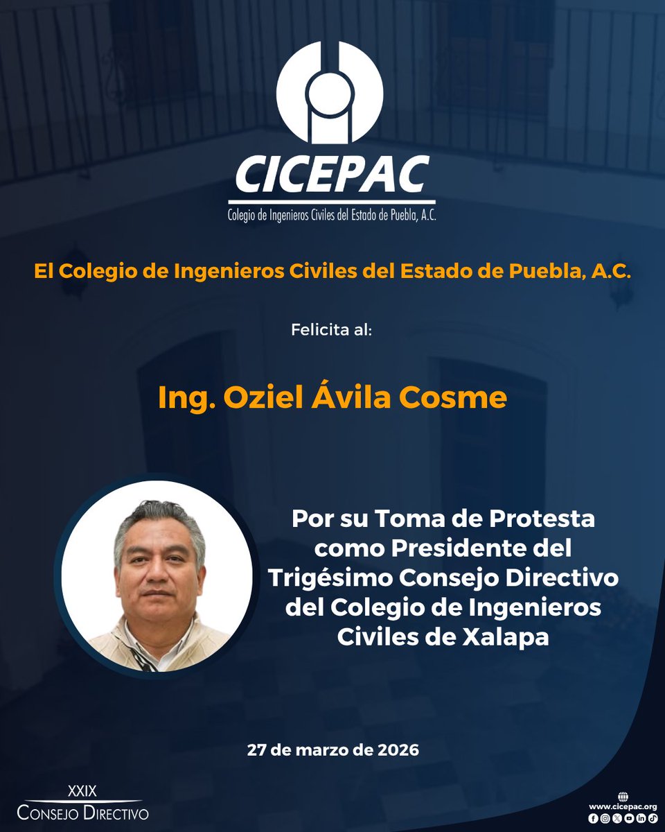 Colegio de Ingenieros Civiles del Estado de Puebla tweet media