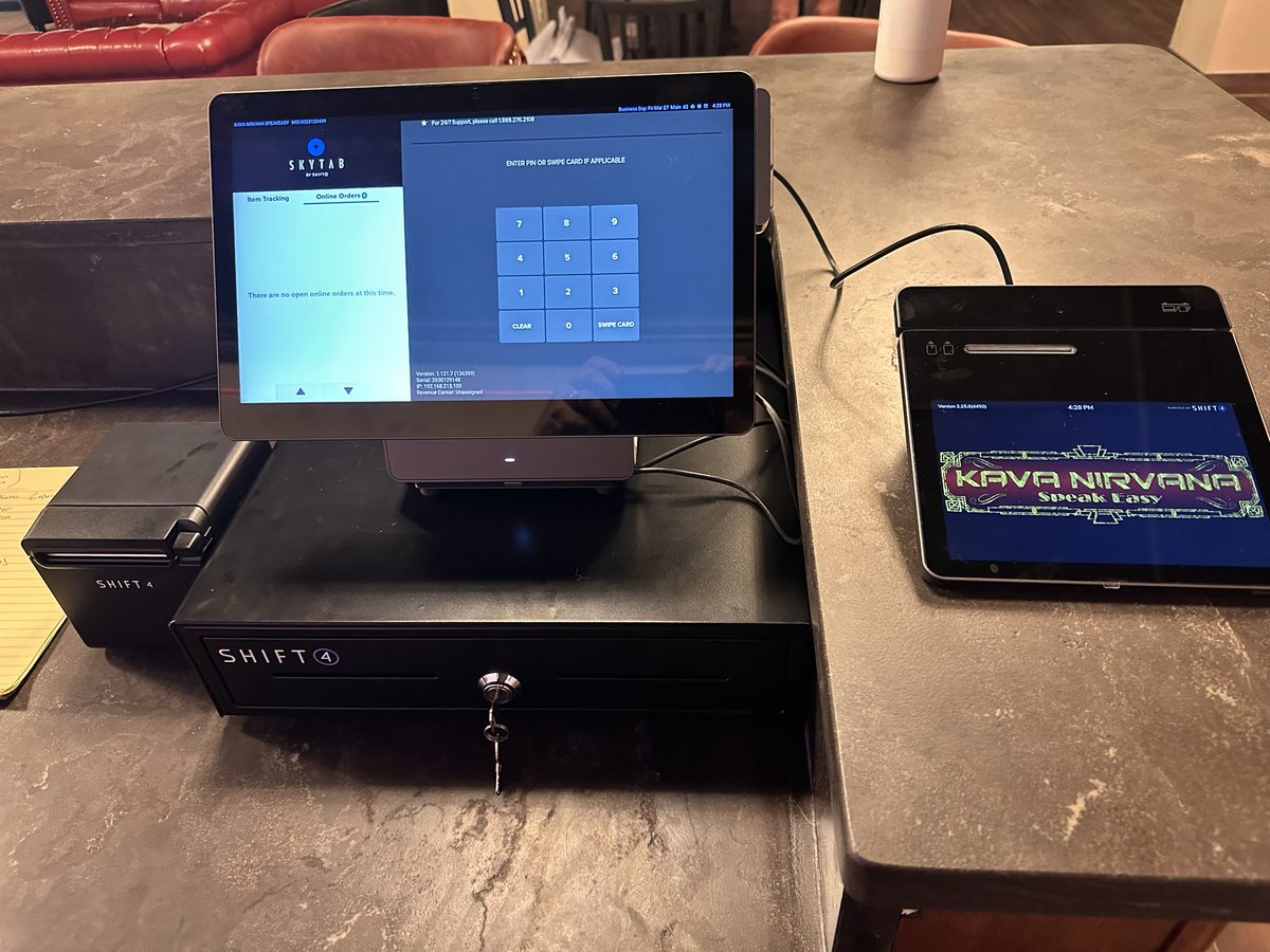 Shift4Gabriel's tweet photo. Kava Nirvana Speakeasy in Cape Coral, Fl will soon be opening their doors with a new @SkyTabPOS system provided by @Shift4 https://t.co/xY40YjrAB6
