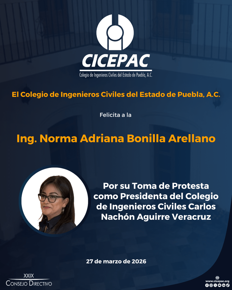 Colegio de Ingenieros Civiles del Estado de Puebla tweet media