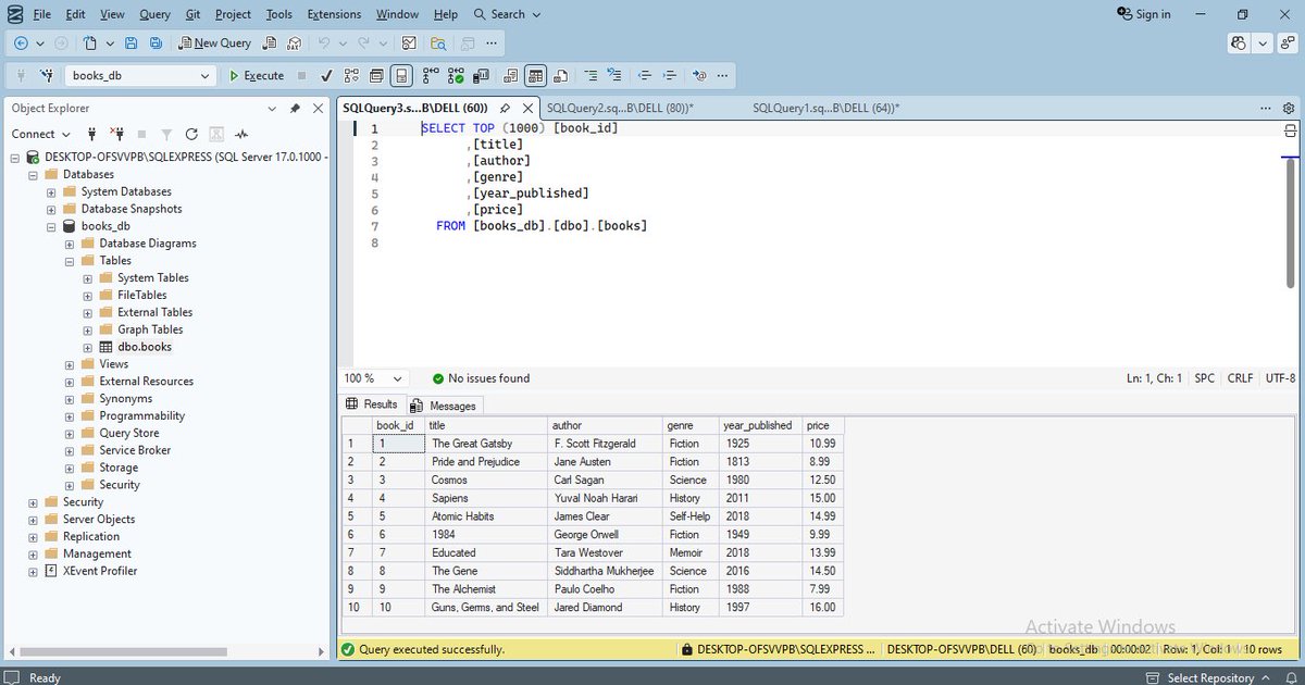 taofeek770's tweet photo. Currently building competence in SQL for data analysis and reporting with @TDataImmersed.
Focusing on writing efficient queries and understanding relational databases.

@DabereNnamani @JudeRaji_  @SQLServer 

#SQL #TDI https://t.co/K6E9bDEZqA