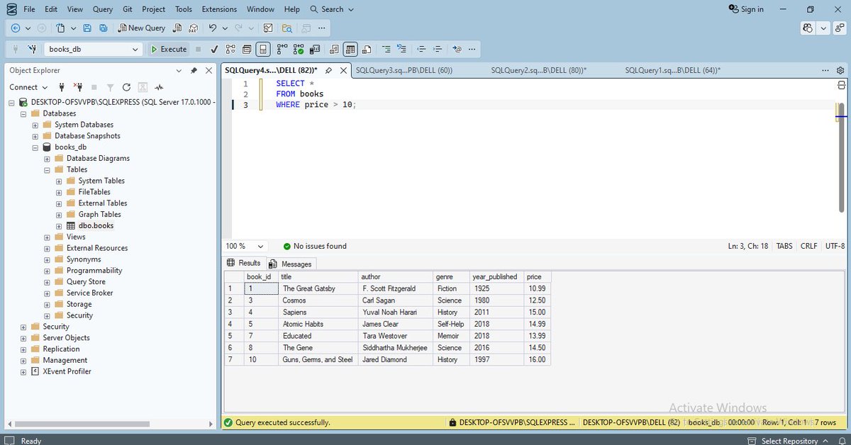 taofeek770's tweet photo. Currently building competence in SQL for data analysis and reporting with @TDataImmersed.
Focusing on writing efficient queries and understanding relational databases.

@DabereNnamani @JudeRaji_  @SQLServer 

#SQL #TDI https://t.co/K6E9bDEZqA
