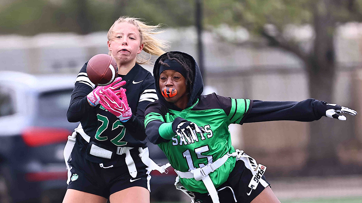 tonyphotos's tweet image. Flag football Seton vs Badin   #girlsflagfootball @SetonSaintsGBB @setonsaintsvb @GGCLSports
