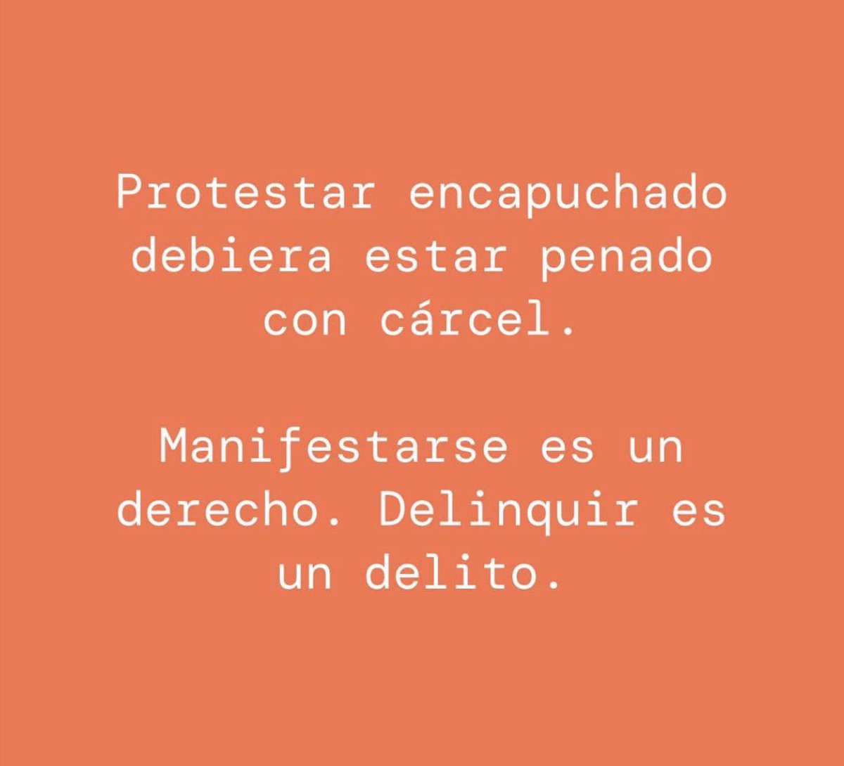 Basta de bla, bla, y más bum, bum. Para eso votamos <a href="/joseantoniokast/">José Antonio Kast Rist 🖐️🇨🇱</a> y no para ser el bonachón. 
No cometa el mismo error que Piñera y no pierda el tiempo con diálogos estériles al 35% que SIEMPRE atornillará al revés. Mano dura, fuerte y clara contra la delincuencia.