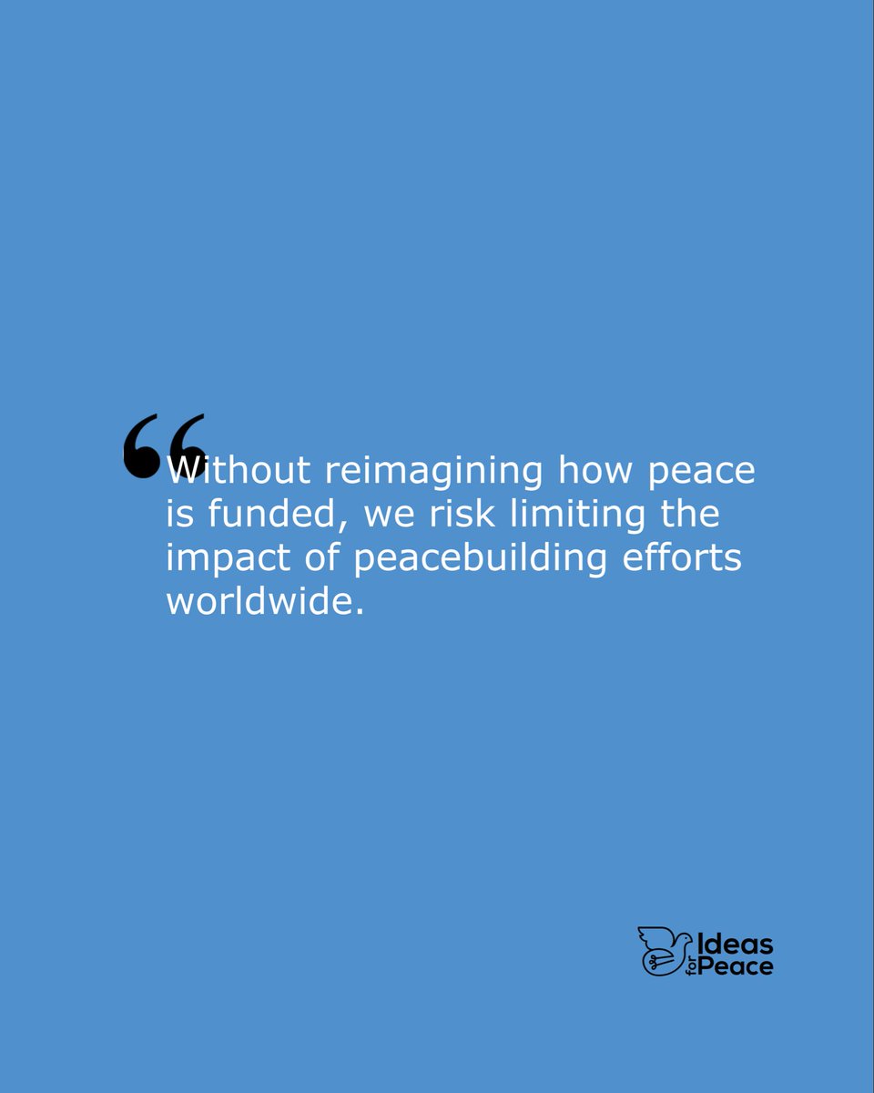 IdeasUpeace's tweet photo. Innovative Finance and Peacebuilding in a Time of Uncertainty 
Autor: Nancy Candel, Melissa Wild &amp; Heather McGee https://t.co/D3GK53pnbA