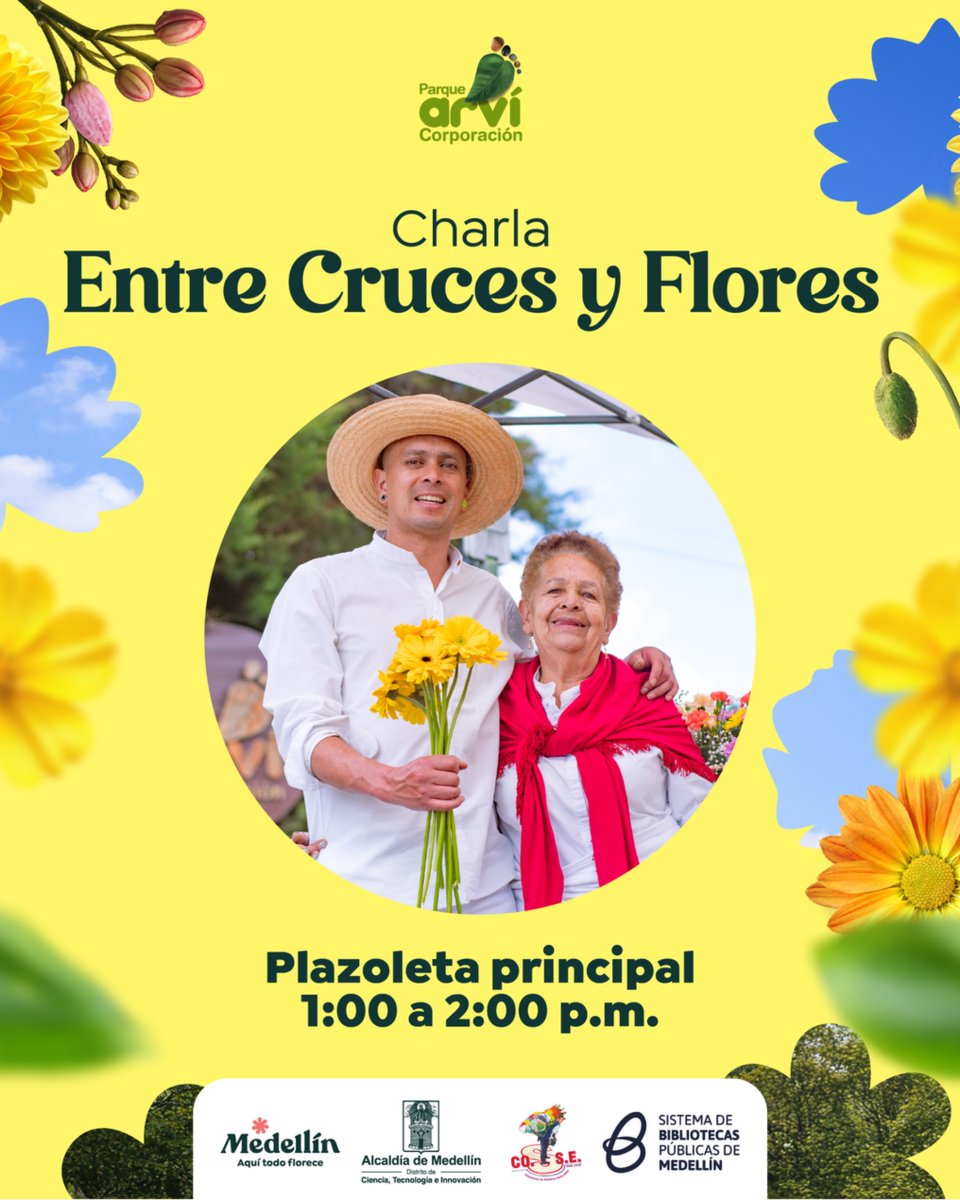 ¡Les tenemos plan para este sábado! 
🌻🌷✝️💮🌹✝️🌸🌺

El <a href="/ParqueArvi/">Parque Arví</a>  nos invita a "Entre Cruces y Flores", una gran actividad con artistas, música en vivo, silleteros, manualidades y mucho más, para el disfrute de toda la familia.

Además, del paseo en el #Metrocable línea L.