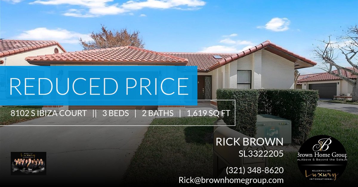 BtheKeyRE's tweet photo. 📍 Reduced Price 📍 This recently reduced home at 8102 S Ibiza Court in Orlando won't last long, so, don't wait to set up a showing! Reach out here or at (321) 348-8620 for more information!

Thanks,

Rick A. Brown PA, CDPE, CRIS
T... https://t.co/R6NnvhA3ag https://t.co/4aVTPXBAtd