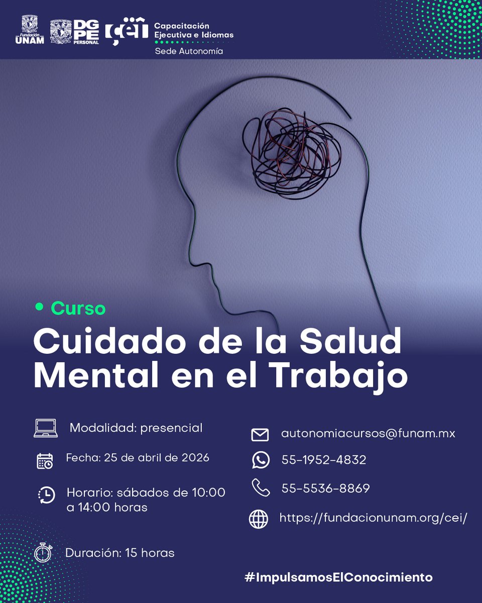 DGPE_UNAM's tweet photo. Menos burnout, más equilibrio💯 https://t.co/TCI6pSdZdD