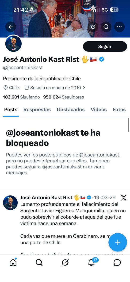 panch_avalanch's tweet photo. @PresidenteKast Desbloqueame po https://t.co/zFWXMXrJ59