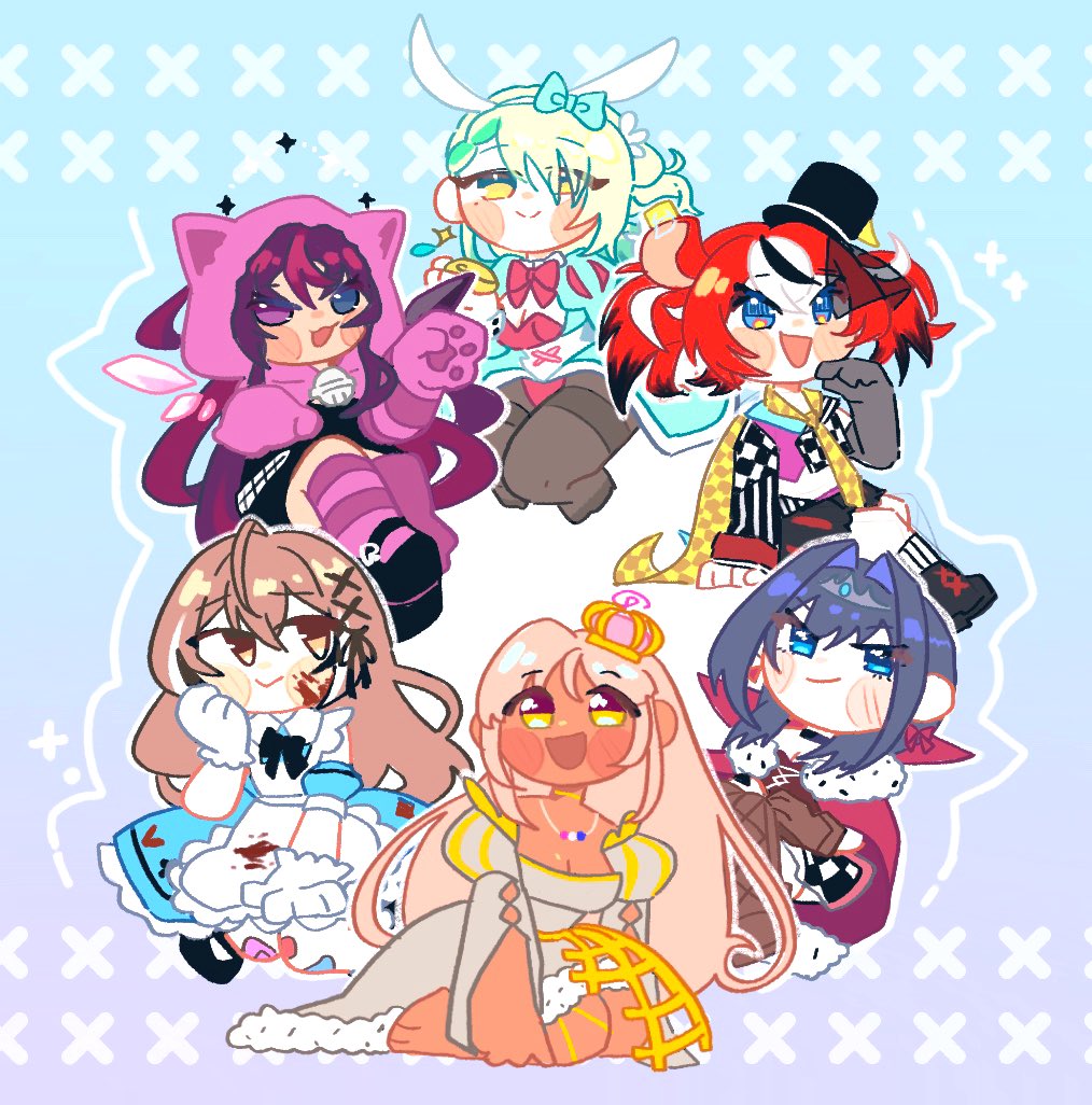 youdaushi's tweet photo. I took CouncilRyS in Wonderland I drew from 2 years ago &amp; made them into buttons 🐇🕰️🌿
I’m gonna make Sana, IRys, Bae next time, they will look so cute all together😭💕💕💕

#クロニーラ #kronillust #drawingMEl #ムメ絵 #galaxillust #FineFaunart #BaelzBrush #IRySart https://t.co/MX8iuf4NVB