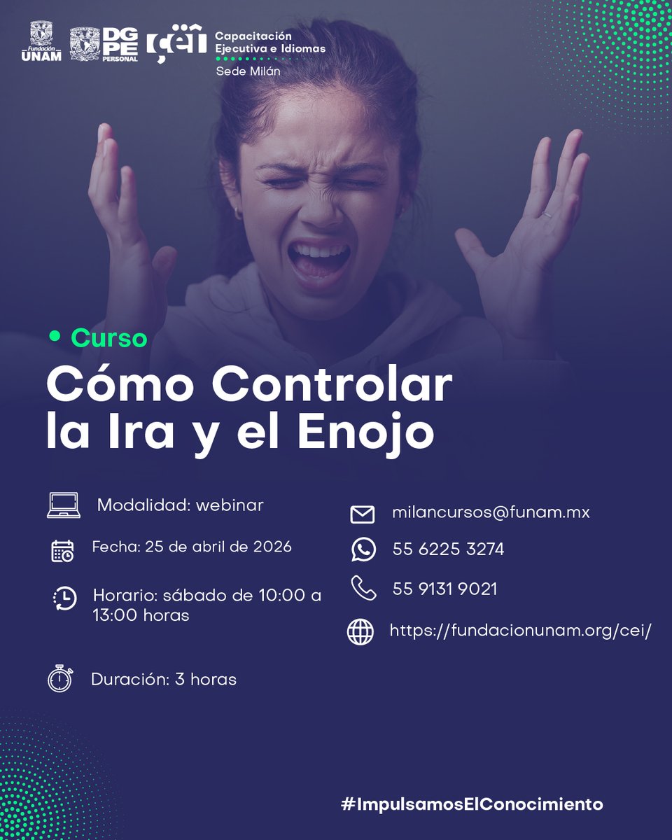DGPE_UNAM's tweet photo. El enojo es una emoción, no una reacción obligatoria. 😡🗯️ https://t.co/q32cH17YeN