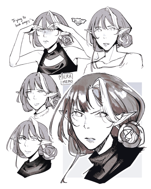 milrambling's tweet photo. I still love Lyn's flower bun so much. But it's so hard to draw consistently, especially with her mage hat. 
Haven't given up on it though. I wanna let her change up hairstyles from time to time also. https://t.co/0yxrpX2kDa