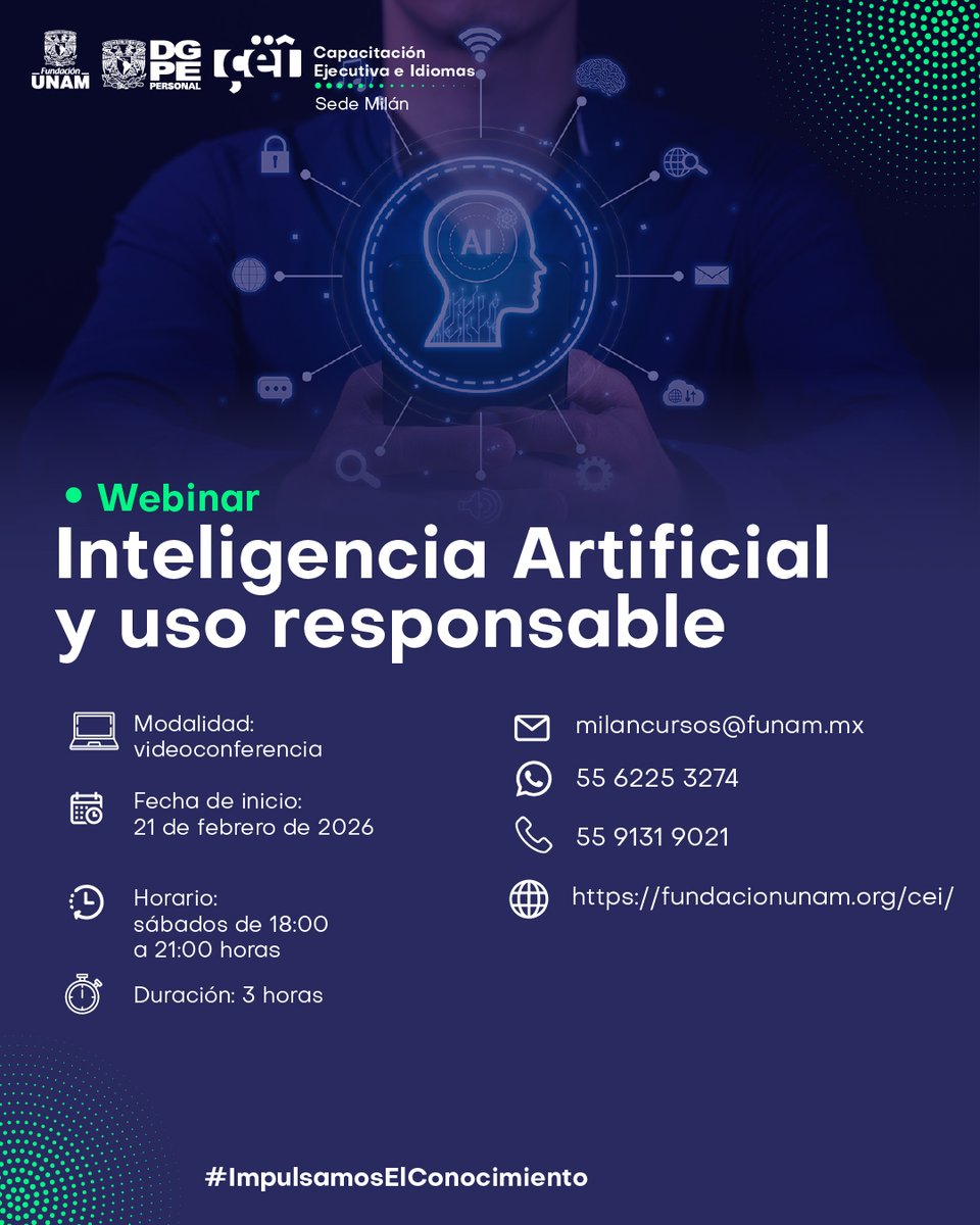 DGPE_UNAM's tweet photo. La mejor tecnología sigue siendo una mente consciente 🧠 https://t.co/JE9eXL6lGx