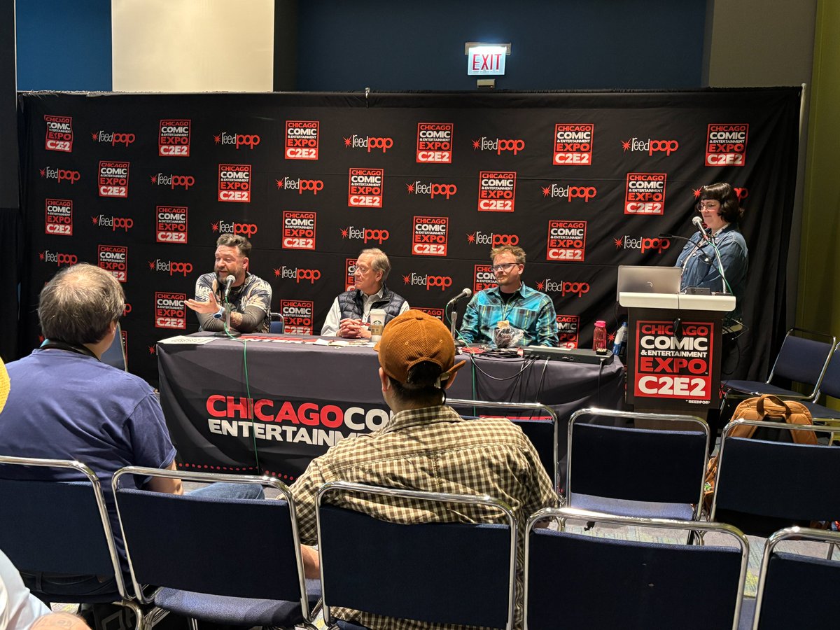 argonne's tweet photo. What a day at @C2E2 2026! 🚀 

Argonne researchers and @UChicago colleagues took the stage for three panels on sci-fi, AI, astrobiology, and yes — zombie outbreaks. Science is one of the most powerful catalysts for creativity.

#C2E2 #Argonne #SciFi https://t.co/ECPGeBbTz0