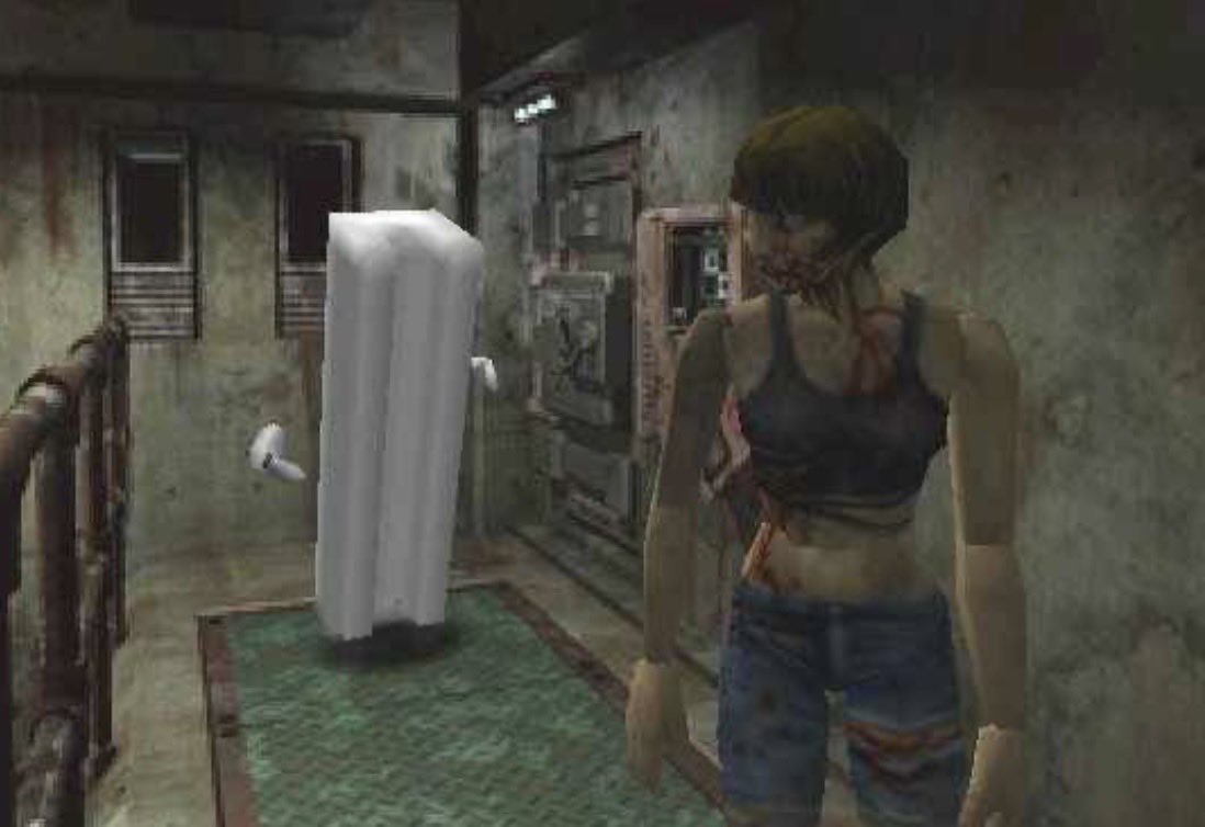 ZelgerSebastian's tweet photo. @nostalgicfile @retrogamei Anyone remember this? tofu character RE2 https://t.co/NuEiFUpUA5