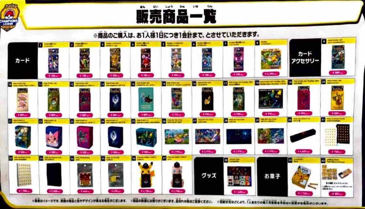 本日開催のCL大阪の物販ラインナップがこちら。 ・ニンジャスピナー