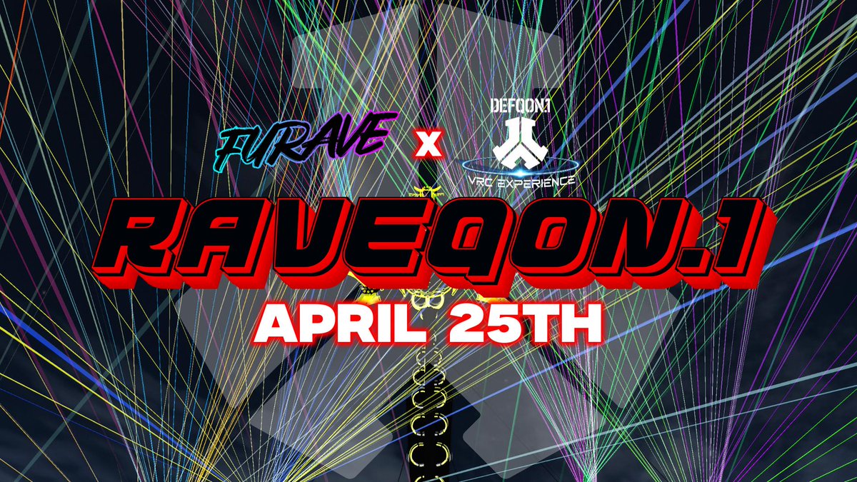 FuraveClub's tweet photo. It's time to return to the holy lands Furavers! Join us April 25th as we join forces with Defqon.1 VRChat Experience to bring you all Raveqon.1! More info will be announced in the coming weeks so stay tuned! https://t.co/bMOGXtAeUz