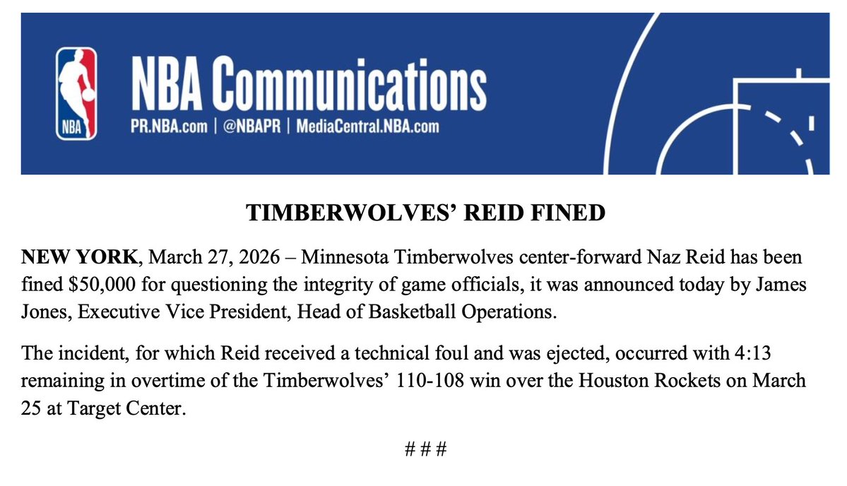 NBA Communications tweet media