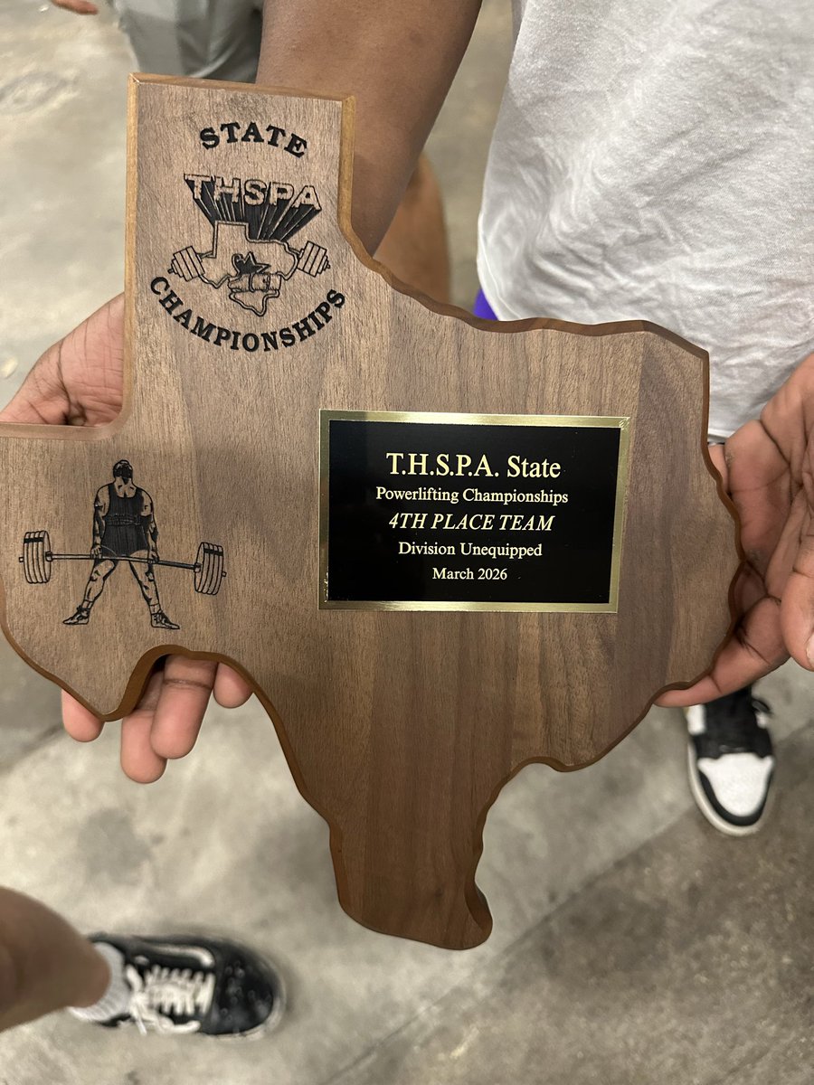 KISDAthletics's tweet photo. Big night for Timber Creek Powerlifting- The Falcons finished 4th in the State in the Boys Unequipped Division ! ๐ congratulations to Coach Martin, Jamal Bolden, Ace Akins, Nate Giddens, & Anthony Shipley @KellerISD @TCHSFootball @TimberCreek_HS @TCHSfansection https://t.co/le6SRfPEz7