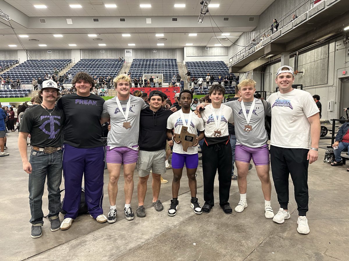 KISDAthletics's tweet photo. Big night for Timber Creek Powerlifting- The Falcons finished 4th in the State in the Boys Unequipped Division ! ๐ congratulations to Coach Martin, Jamal Bolden, Ace Akins, Nate Giddens, & Anthony Shipley @KellerISD @TCHSFootball @TimberCreek_HS @TCHSfansection https://t.co/le6SRfPEz7