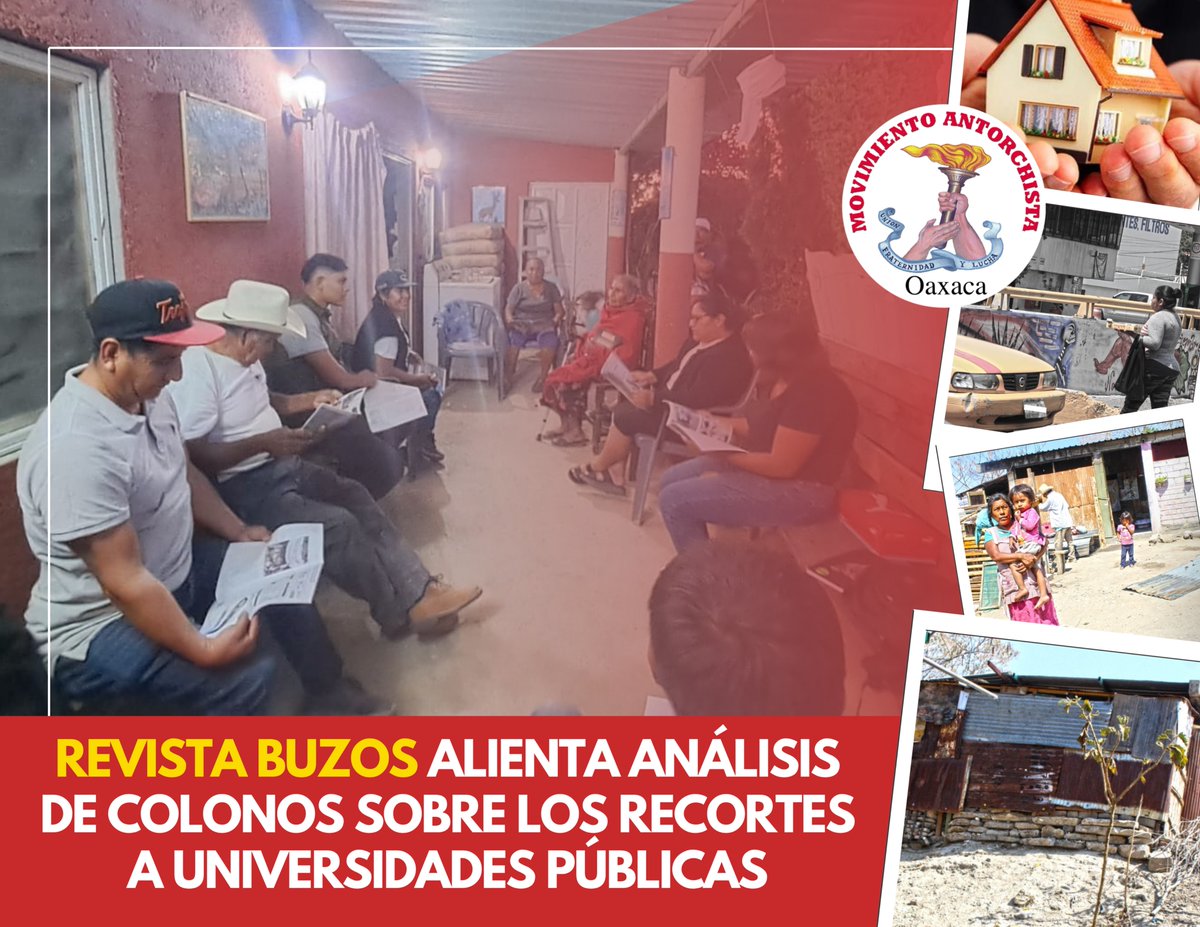 #Entérate| Revista Buzos alienta análisis de colonos sobre los recortes a universidades públicas⬇️

facebook.com/AntorchaEnOaxa…